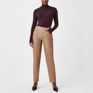 SPANX Leather Like Slim Straight Pant